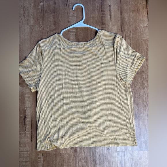 Cedar and Gold Yellow and Black Striped Crop Top - Picture 2 of 2